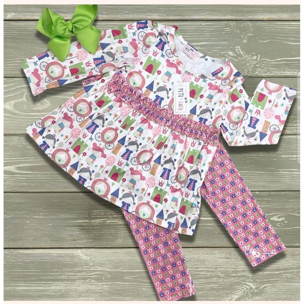 Size 0-6‎ Mos Pete And Lucy Princess Party Pant Set NWT